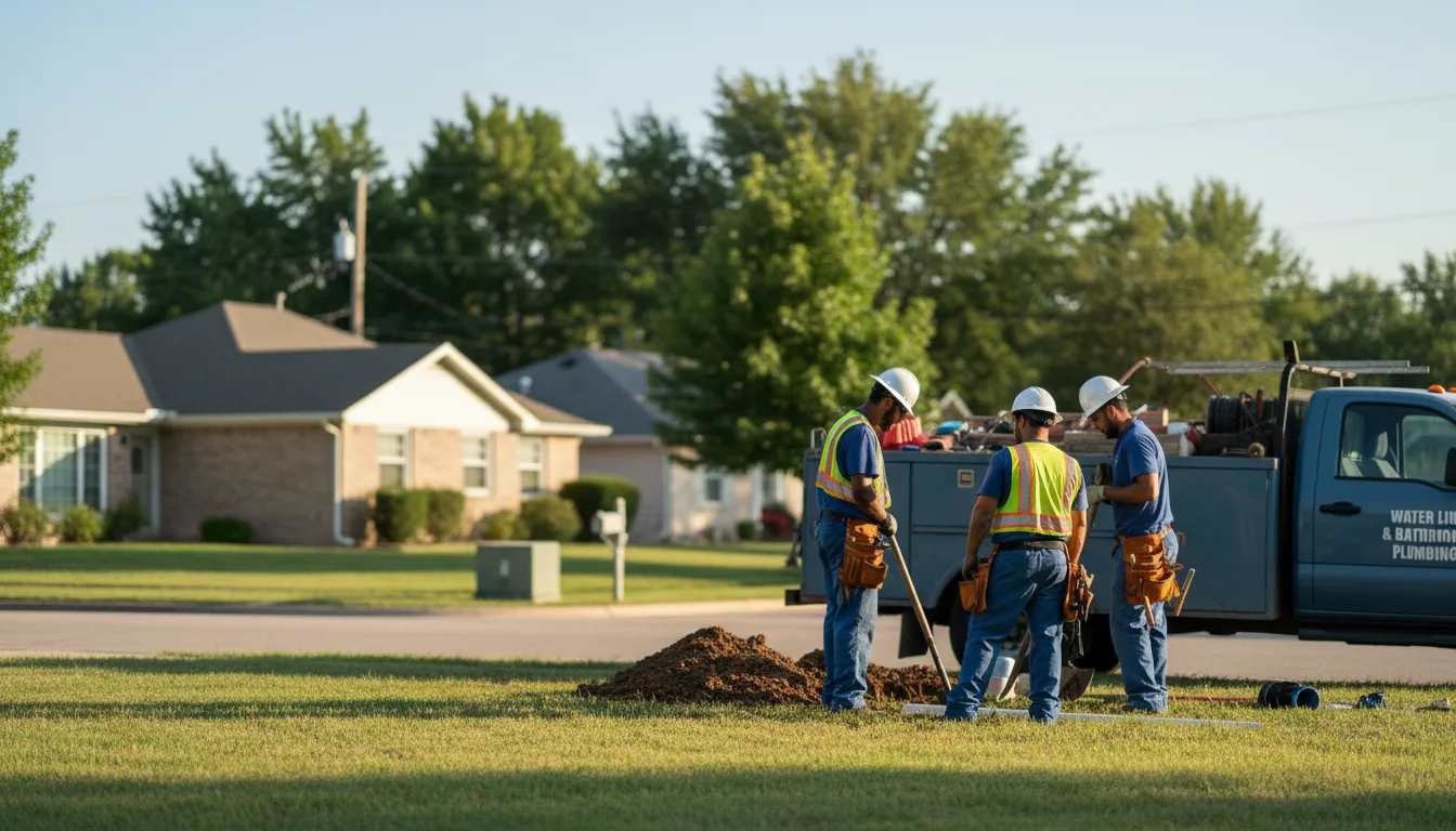 Residential water line and bathroom plumbing service in Middletown, RI